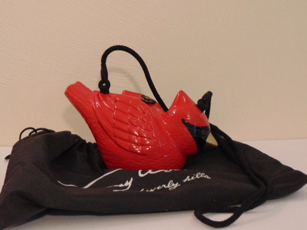 Retired Timmy Woods Cardinal Purse: Hand Carved Acacia Wood Sculpture