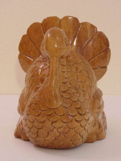 Retired Timmy Woods Wooden Turkey Purse - Handcrafted Acacia Wood Thanksgiving Decor Bag