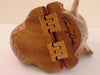 Retired Timmy Woods Wooden Turkey Purse - Handcrafted Acacia Wood Thanksgiving Decor Bag