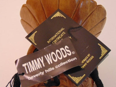 Retired Timmy Woods Wooden Turkey Purse - Handcrafted Acacia Wood Thanksgiving Decor Bag