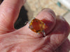 10Kt White Gold Cushion Cut Citrine and Diamond Ring - Size 6.5