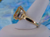 10KT Yellow Gold Lemon Quartz Ring - 5.50 Carat Oval Solitaire - Size 6 3/4