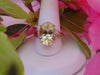 10KT Yellow Gold Lemon Quartz Ring - 5.50 Carat Oval Solitaire - Size 6 3/4