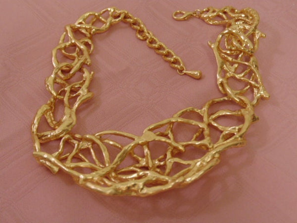 Elizabeth Taylor Avon Gold Vine Necklace with Crystals