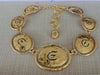 Vintage KJL Elizabeth Taylor Gold Coast Coin Necklace