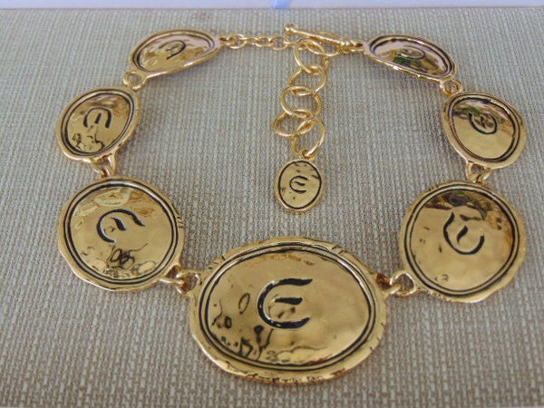 Vintage KJL Elizabeth Taylor Gold Coast Coin Necklace