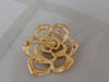 Vintage Elizabeth Taylor Passion Flower Brooch: Gold Crystal Rose Pin
