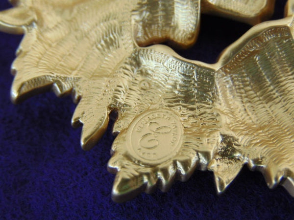 Vintage Elizabeth Taylor Rose Brooch: Golden Avon Jewelry