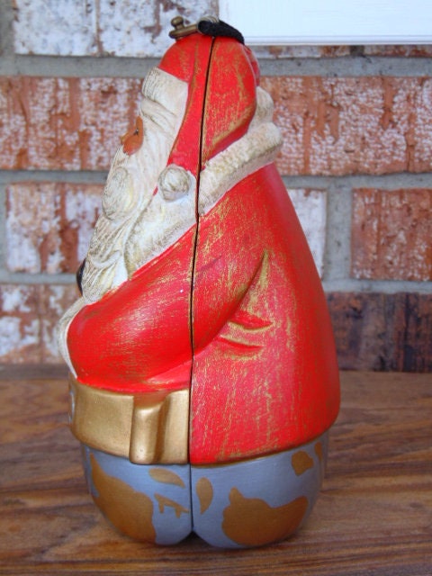 Vintage Timmy Woods Santa Claus Wooden Purse - 2000 Collectible
