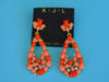 Vintage KJL Peach Crystal Drop Earrings: Summer Dangle Earrings