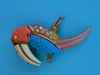 Vintage Lucite Parrot Brooch: Aurora Borealis Rhinestones, Mid Century Modern