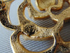 Vintage Elizabeth Taylor Passion Flower Brooch: Gold Crystal Rose Pin