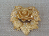 Vintage Elizabeth Taylor Rose Brooch: Golden Avon Jewelry