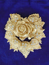 Vintage Elizabeth Taylor Rose Brooch: Golden Avon Jewelry