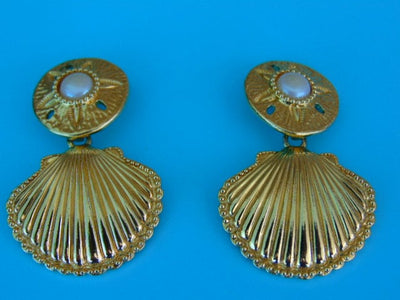 Vintage KJL Royal Sea Collection: Necklace and Clip On Earrings Set