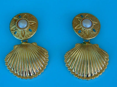 Vintage KJL Royal Sea Collection: Necklace and Clip On Earrings Set