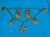 Vintage KJL Royal Sea Collection: Necklace and Clip On Earrings Set