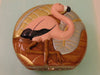 Vintage Timmy Woods Wooden Flamingo Purse: Collectible Shoulder Bag