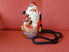Vintage Timmy Woods Santa Claus Wooden Purse - 2000 Collectible
