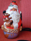 Vintage Timmy Woods Santa Claus Wooden Purse - 2000 Collectible