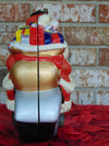 Vintage Timmy Woods Santa Motorcycle Purse: Handmade Acacia Wood Christmas Bag