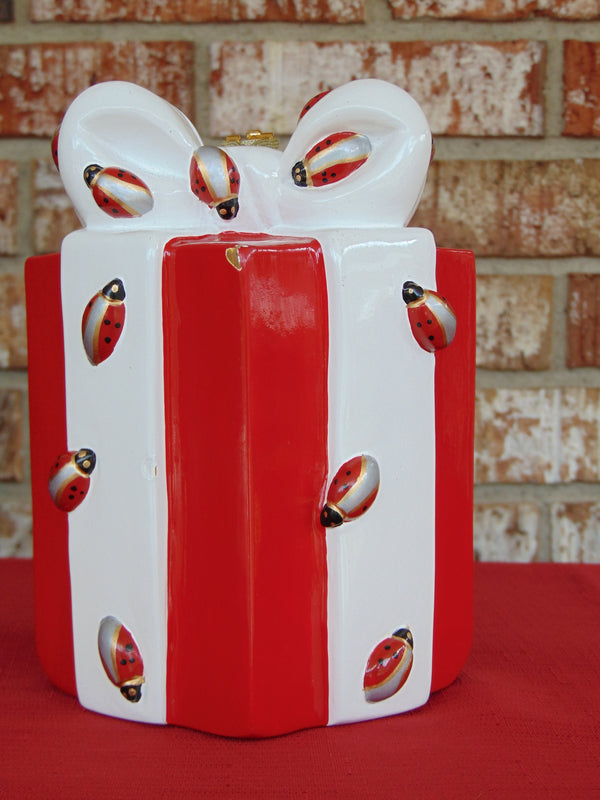 Timmy Woods Ladybug Gift Purse, Vintage Christmas Bag, Crossbody Shoulder Purse