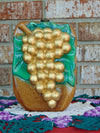 Vintage Timmy Woods Acacia Wood Grape Purse: Wearable Art