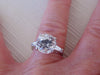 14KT White Gold CZ Ring: Round Solitaire, Size 5 3/4