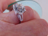 14KT White Gold CZ Ring: Round Solitaire, Size 5 3/4