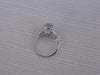 14KT White Gold CZ Ring: Round Solitaire, Size 5 3/4