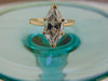 14KTYG Marquee CZ Ring - Size 7 3/4 - Prong Set
