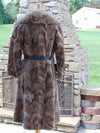 Vintage Sheared Beaver Fur Coat: Natural Raccoon Collar, Full Length