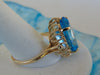 10K Gold Natural Blue Topaz Ring - Size 9.75