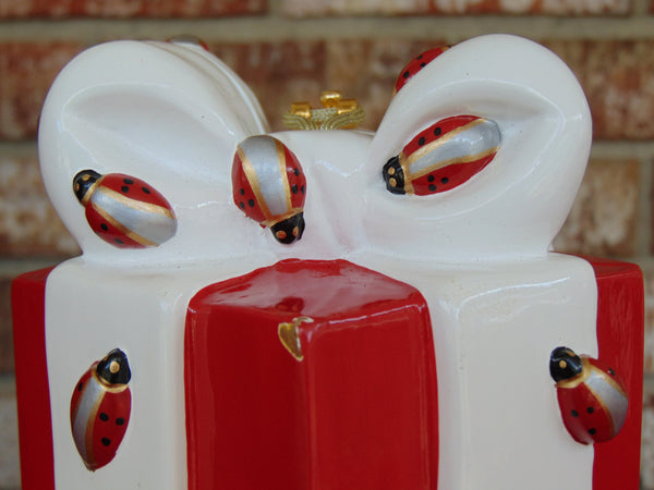 Timmy Woods Ladybug Gift Purse, Vintage Christmas Bag, Crossbody Shoulder Purse