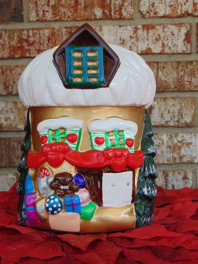Vintage Timmy Woods Holiday House Wooden Crossbody Bag - Christmas Decor