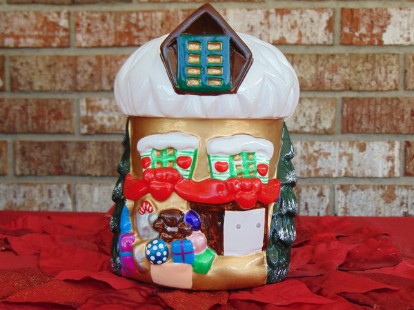Vintage Timmy Woods Holiday House Wooden Crossbody Bag - Christmas Decor