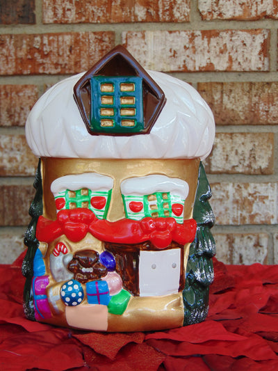 Vintage Timmy Woods Holiday House Wooden Crossbody Bag - Christmas Decor