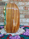 Vintage Timmy Woods Acacia Wood Grape Purse: Wearable Art