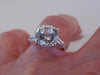 14KT White Gold CZ Ring: Round Solitaire, Size 5 3/4