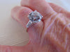 14KT White Gold CZ Ring: Round Solitaire, Size 5 3/4