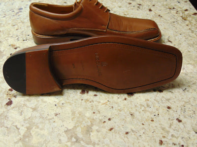 Mezlan Canova Leather Derby Shoes - Men's Size 9, Made in Spain