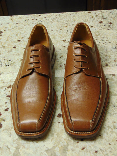 Mezlan Canova Leather Derby Shoes - Men's Size 9, Made in Spain