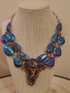 925 Silver Druzy Citrine Statement Necklace: Southwest Style