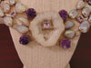 925 Silver Amethyst Druzy Statement Necklace: Western Rodeo Jewelry