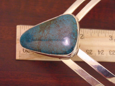 925 Sterling Silver Turquoise Choker: Southwest Western Jewelry