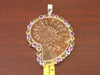 925 Silver Ammonite Fossil Necklace: Amethyst Gemstone Chain