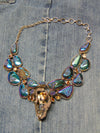 925 Silver Druzy Citrine Statement Necklace: Southwest Style