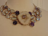 925 Silver Amethyst Druzy Statement Necklace: Western Rodeo Jewelry