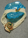Vintage Pearl Choker: Rhinestone Cabochon Gold Tone Statement Necklace