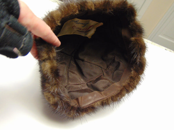 Vintage Black Mink Hat - Paris Boutique Label